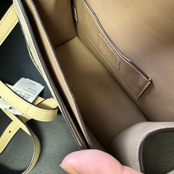 NWT! COACH Alie Shoulder Bag 18 In Signature Jacquard With Snakeskin C3760 - Picture 11 of 13